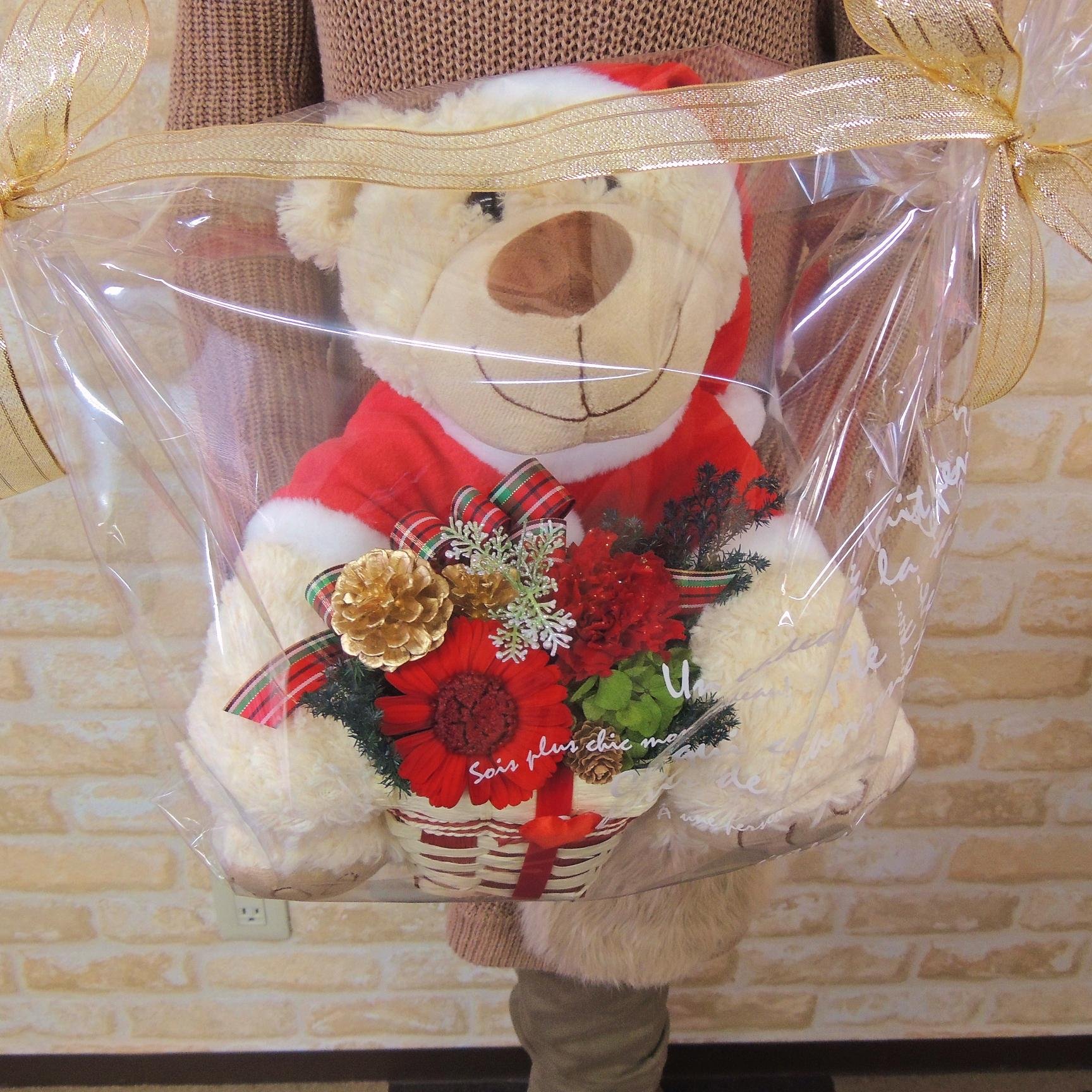 Amazon | 【クリスマスサンタくまちゃんアレンジB】クリスマス ギフト